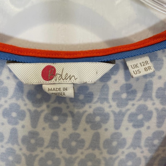 Boden Blue Patterned Midi Dress - Picture 3 of 6